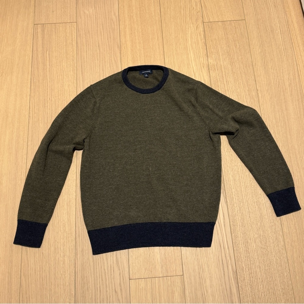 J. Crew cotton-wool color block crewneck long sleeve pullover sweater size M